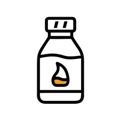 Minimalist Yellow Form in Deep Black Void Illustration