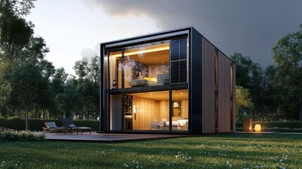 Obraz premium Innovative sustainable energy storage for modern eco homes.