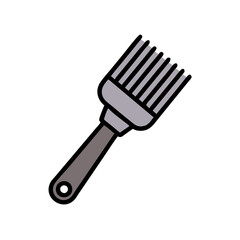 Paintbrush icon on black background for painting projects