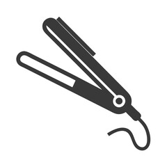 Styling Iron: Flat iron vector icon for hair