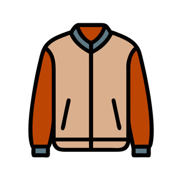 recommend clip art: Varsity jacket illustration on a black background design