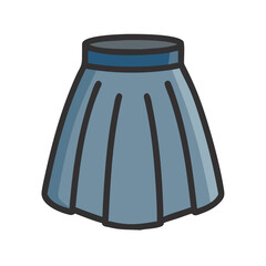 Cute Cartoon Illustration of a Blue Skirt