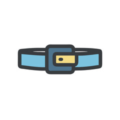 Cute blue belt on a black background image