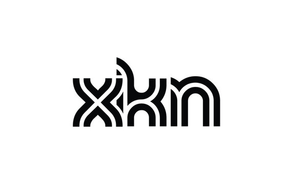 XKN Creative Unique Modern Letter Logo Design. Stylized logo featuring a unique letter design, presenting abstract minimalist aesthetics and modern appeal.