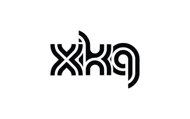 Obraz premium XKQ Creative Unique Modern Letter Logo Design. Stylized logo featuring a unique letter design, presenting abstract minimalist aesthetics and modern appeal.
