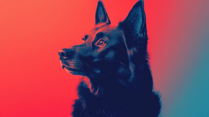 Minimalist Missing Pet Notice Template | Lost Dog & Cat Flyer with Simple Design and Striking Red & Blue Accents