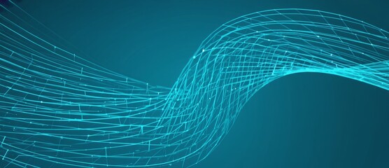 Dynamic abstract background showcasing flowing lines and digital patterns in a serene blue hue