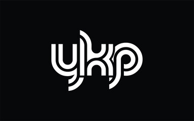 Obraz premium YKP Creative Unique Modern Letter Logo Design. Stylized logo featuring a unique letter design, presenting abstract minimalist aesthetics and modern appeal.
