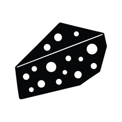 Floating Wedge Of Cheese With Stylized Holes  