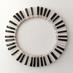 Circular 3D Representation of Piano Keys: A Melodic Symbol Framing Musical Harmony
