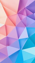 Obraz premium Colorful geometric abstraction with layered triangular patterns creating a vibrant background design