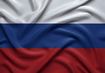 Fototapeta premium Russia flag waving background russian national symbol patriotic banner country independence day illustration