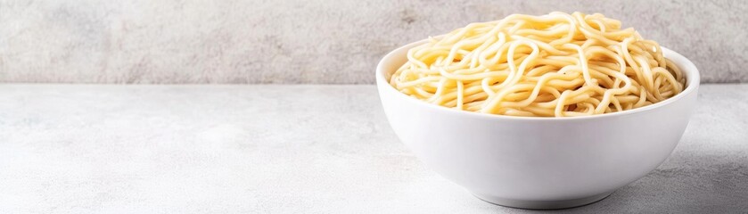 Noodles in White Bowl, Plain Pasta , Asian Food