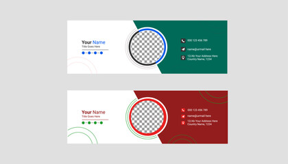 Modern and minimalist email signature or email footer template 