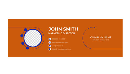 Clean and simple email signature or email footer template 