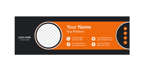 Modern and minimalist email signature or email footer template 