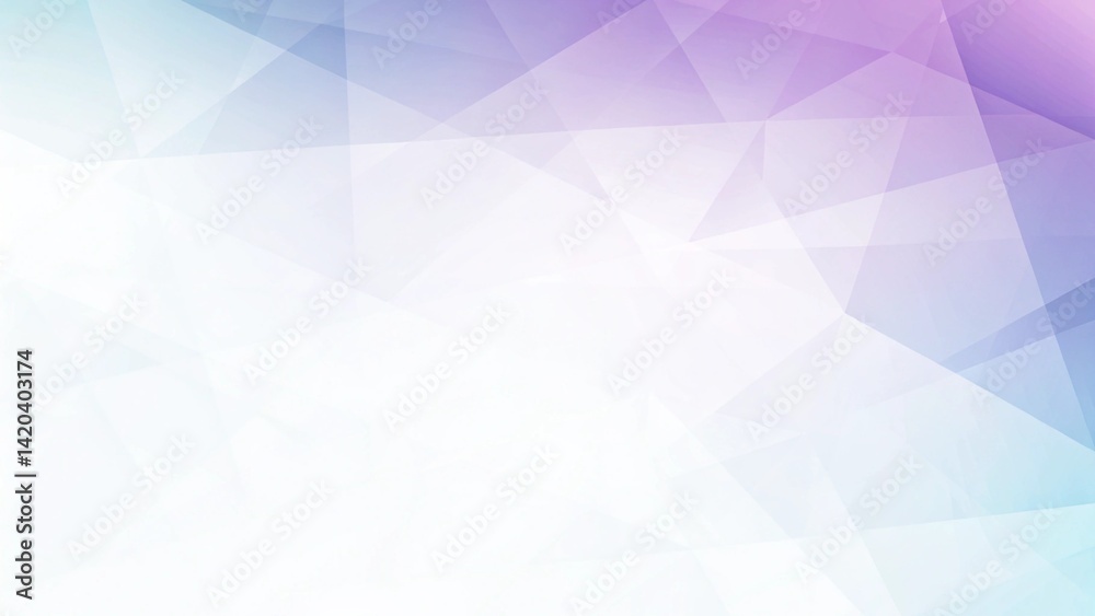 Poster Abstract white, blue and purple geometric background, modern design pattern with dynamic shapes, minimal texture, futuristic digital art style for creative presentations and visuals