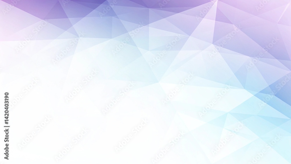 Poster Abstract white, blue and purple geometric background, modern design pattern with dynamic shapes, minimal texture, futuristic digital art style for creative presentations and visuals