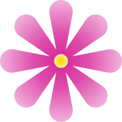 simple flower gradient vector
