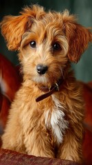 photo cute red puppy