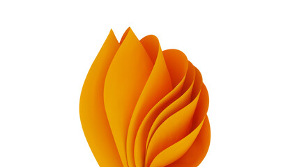 3D abstract yellow background art pattern with modern red wave. Texture graphic layered paper gradient dynamic cloth for presentation. Lines fluid connection futuristic flowing soft layer sculpture