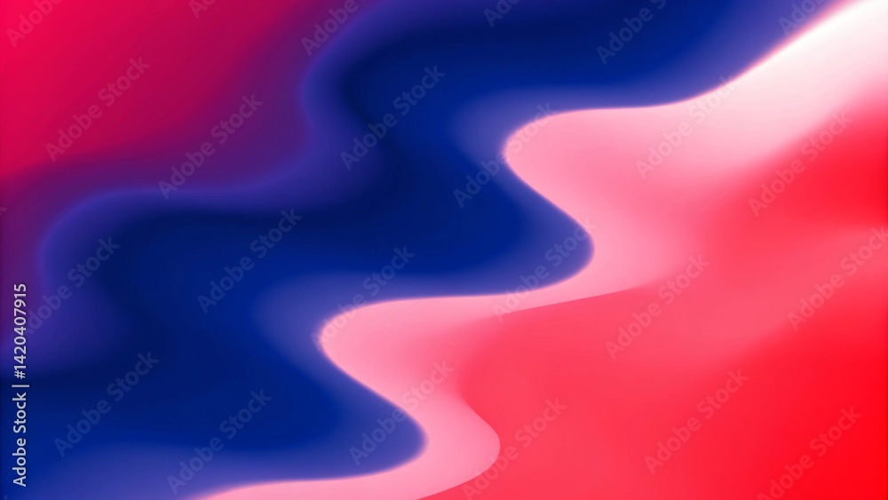Leinwandbilder fluid gradient background with red, blue and violet. abstract color waves, modern digital art design