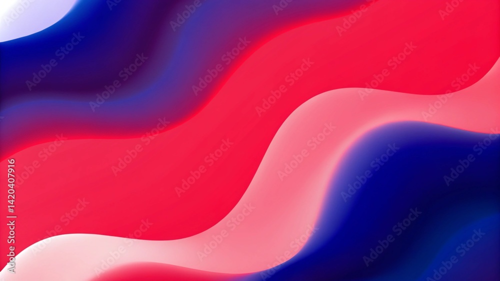 Leinwandbilder fluid gradient background with red, blue and violet. abstract color waves, modern digital art design