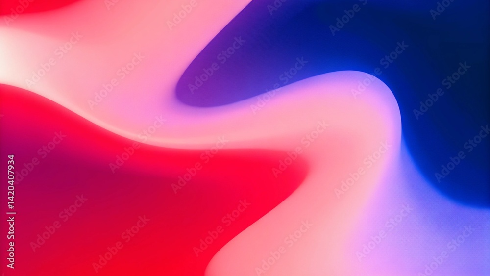 Leinwandbilder fluid gradient background with red, blue and violet. abstract color waves, modern digital art design