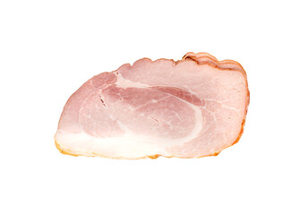 Baked Pork Slices Isolated, Roasted Sliced Loin, Tenderloin Ham Pieces, Boiled Meat Fillet Cuts