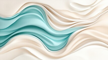 Obraz premium Abstract flowing fabric design in pastel colors