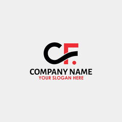 Fototapeta premium letters cf business logo design vector