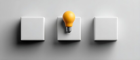 Creative concept of a light bulb as a light switch