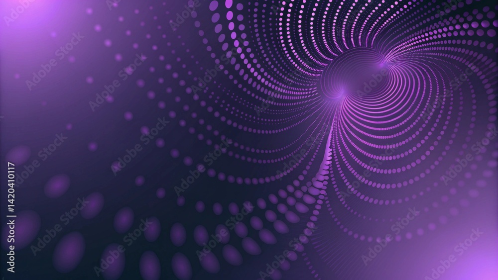 Poster Dark violet abstract geometric textured background. Color dynamic radial waves with glow effect. Soft red-violet colors. Modern poster for sites and printing. Futuristic digital backdrop wallpaper