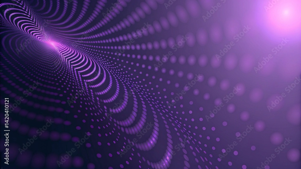 Poster Dark violet abstract geometric textured background. Color dynamic radial waves with glow effect. Soft red-violet colors. Modern poster for sites and printing. Futuristic digital backdrop wallpaper