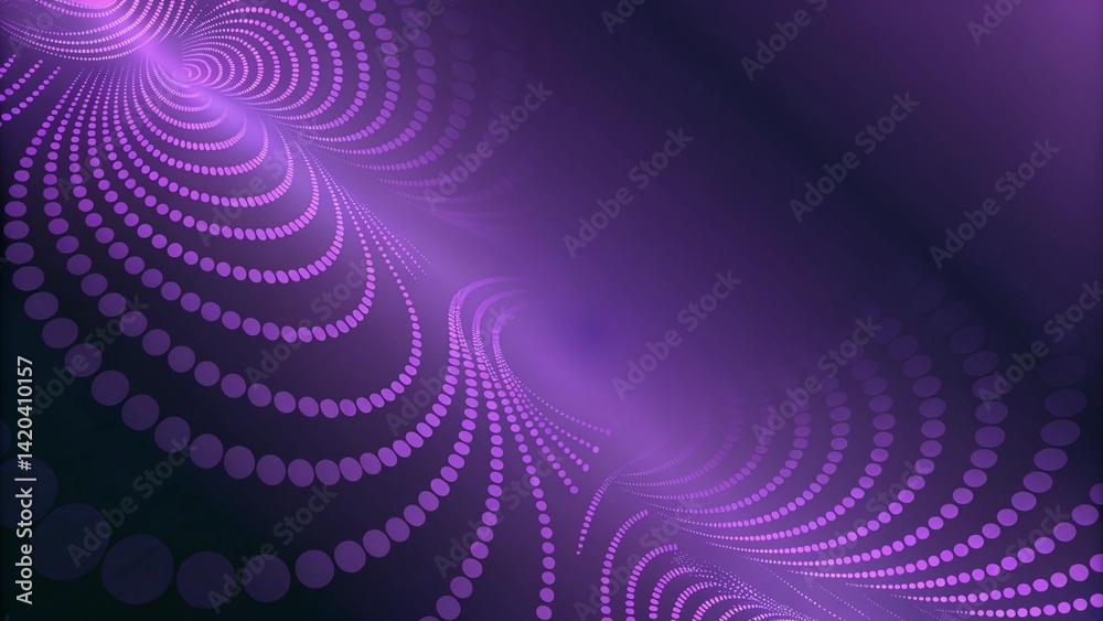 Poster Dark violet abstract geometric textured background. Color dynamic radial waves with glow effect. Soft red-violet colors. Modern poster for sites and printing. Futuristic digital backdrop wallpaper