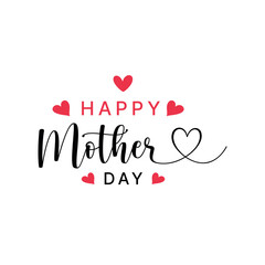 happy mother's day silhouette logo vector line art logo design