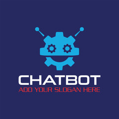 chat bot and chat box logo design vector format	
