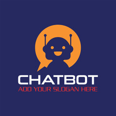 chat bot and chat box logo design vector format	