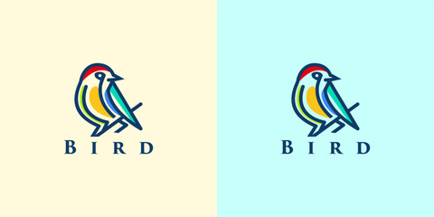 bird nest logo vector icon illustration colorful	