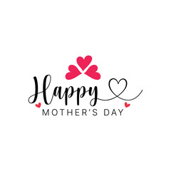 happy mother's day silhouette logo vector line art logo design