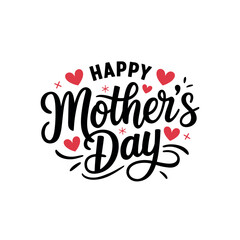 Fototapeta premium happy mother's day silhouette logo vector line art logo design