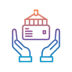 Protect your finances with safety and security icon