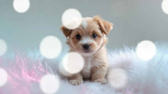 puppy alone on background