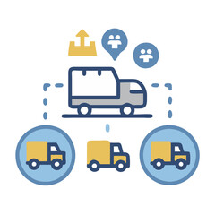 Delivery Network Logistics Optimization and Distribution Concept