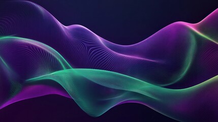 Fototapeta premium Dynamic abstract waves of vibrant colours.