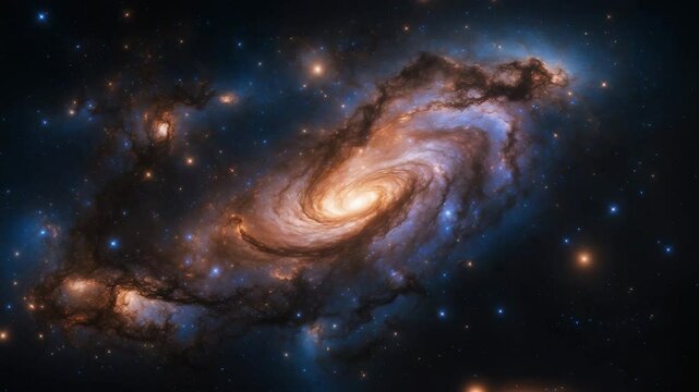 The cosmos illuminated at night