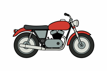 Obraz premium red scooter on white background