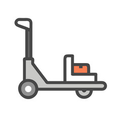 Manual hand pallet jack trolley for moving goods