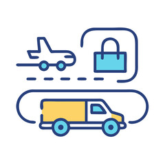 Efficient Global Logistics Transportation via Air and Truck