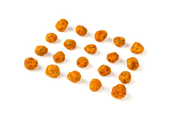 Roasted chickpeas, leblebi pile, spicy fried chana, crispy chick peas with mint and spices, east snack